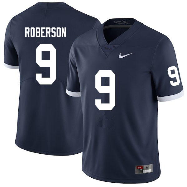 Men #9 Ta'Quan Roberson Penn State Nittany Lions College Throwback Football Jerseys Sale-Navy - Click Image to Close